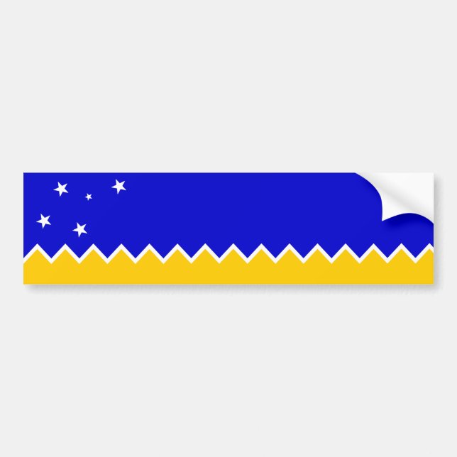 Magallanes Patagonia/Patagonian Flagge. Chile Autoaufkleber (Vorne)