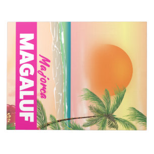 Magaluf Mallorca Strand Reiseplakat Notizblock