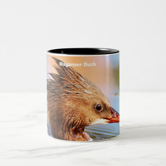 Maganser Duck Zweifarbige Tasse (Mittel)