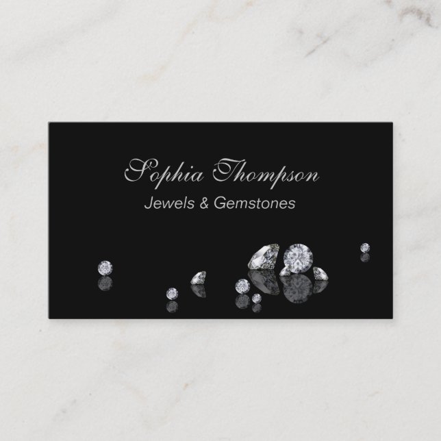 Magasin de bijoux de luxe de diamants - carte de (Devant)