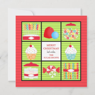 Magasin de bonbons Cartes de Noël d'affaires