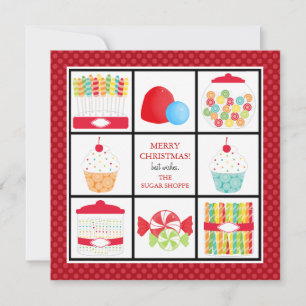 Magasin de bonbons Cartes de Noël d'affaires