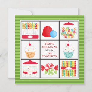 Magasin de bonbons Cartes de Noël d'affaires
