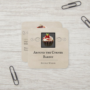 Magasin de boulangerie   Carte de visite beige