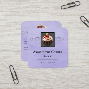 Magasin de boulangerie   Carte de visite violet