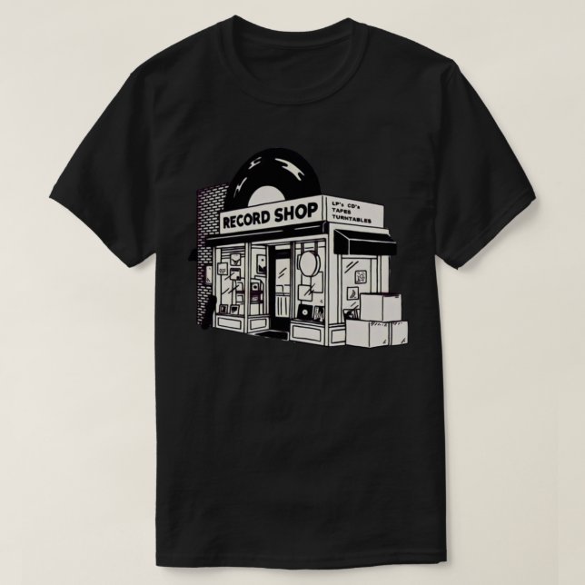 Magasin de disques T-shirt classique (Design devant)
