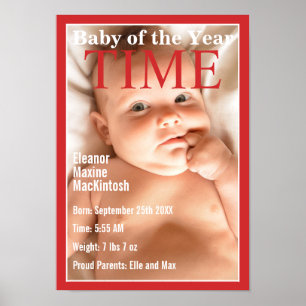 Magazin-Cover-Baby-Geburtsstatistik Poster