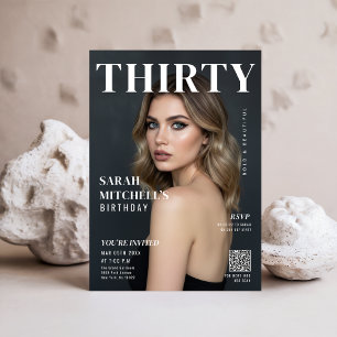 Magazin-Cover-Foto RSVP 30. Geburtstagsfeier Einladung