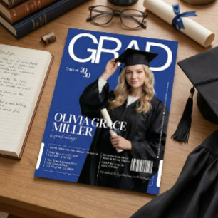 Magazin-Cover Schick Abschlussfeier mit Foto Einladung