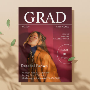 Magazin-Editorial-Cover Abschluss-Einladung Einladung