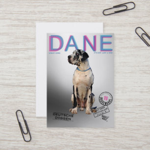 Magazin-Stil Deutsche Dogge Visitenkarte
