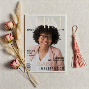 Magazin "Trendy Nursing School Graduate Foto" Folieneinladung