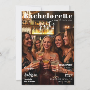 Magazine Cover Bachelorette Einladung