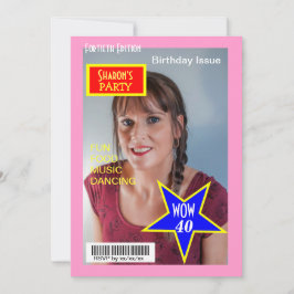 Magazine Cover Foto Geburtstagsparty Einladungen