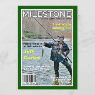 Magazine Cover Geburtstagsparty Einladung