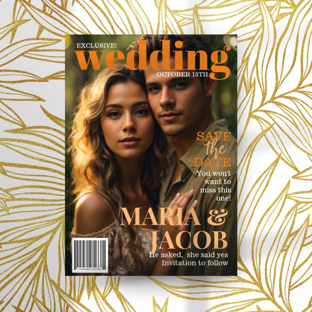 Magazine Cover Save the Date Foto Einladung (Von Creator hochgeladen)
