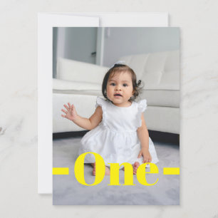 Magazine Cover Style Yellow Foto 1. Geburtstag Einladung