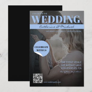 Magazine Cover Trendy Dark Foto Einladung
