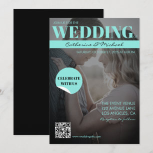 Magazine Cover Trendy Dark Foto Einladung