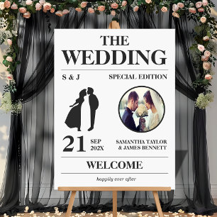 Magazine Editorial Style Wedding Eingang Willkomme Acrylschild