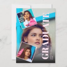 Magazine moderne 3 Photos Faire-part de diplôme