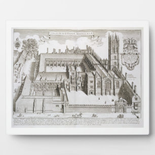 Magdalen Uni, Oxford, von "Oxonia Illustrata" Fotoplatte