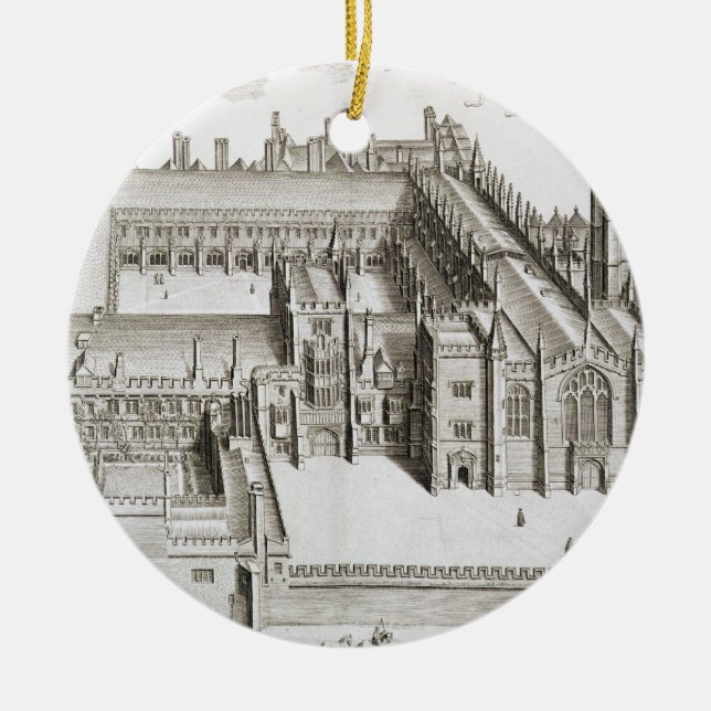 Magdalen Uni, Oxford, von 'Oxonia Illustrata Keramikornament (Vorne)