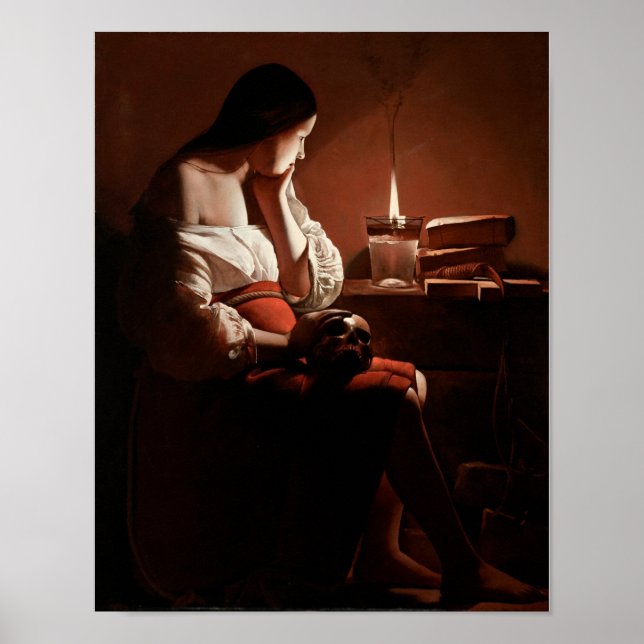 Magdalena mit der Rauchflame, La Tour Poster (Vorne)