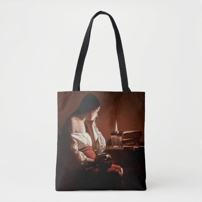 Magdalena mit der Rauchflame, La Tour Tasche (Vorderseite)
