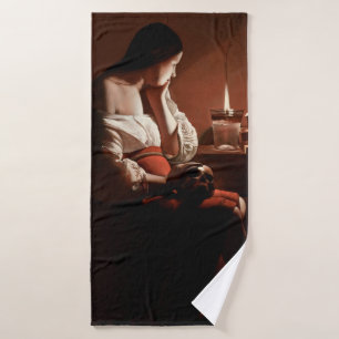 Magdalene avec la flamme fumante, La Tour