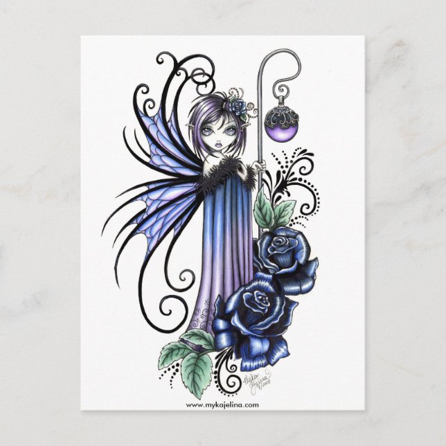 Magdalene Blue Rose Fairy Carte postale (Devant)