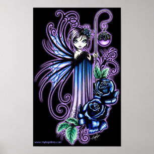 "Magdalene" Gothic Blue Rose Fee Posters Poster