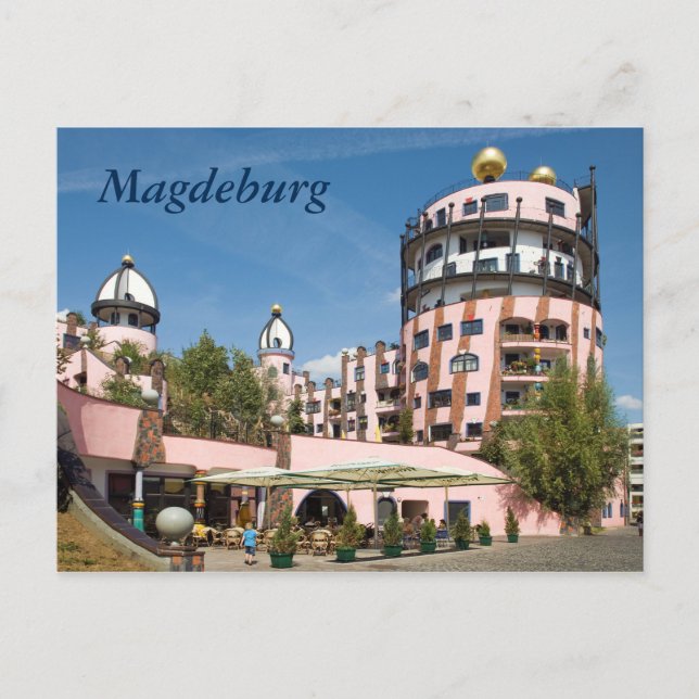 Magdeburg Grüne Zitadelle Postkarte (Vorderseite)