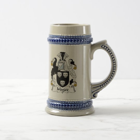 Magee Wappen Stein - Familienwappen Bierglas