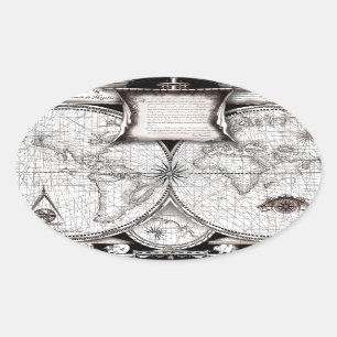 Magellan Map Ovaler Aufkleber