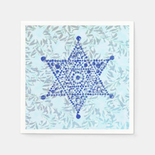 Magen David auf Blätter Serviette