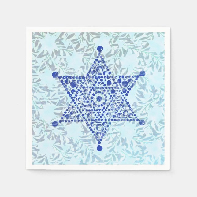 Magen David auf Blätter Serviette (Vorderseite)
