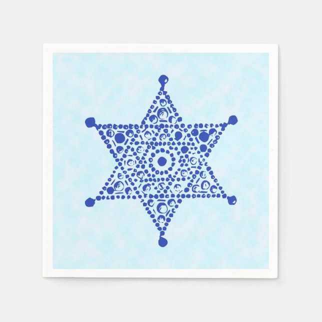 Magen David Blue Serviette (Vorderseite)