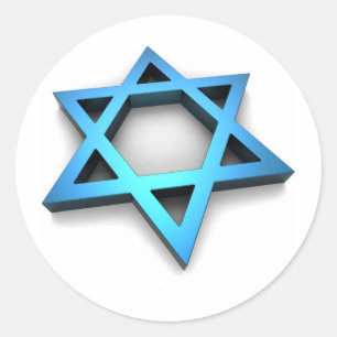 Magen David Runder Aufkleber