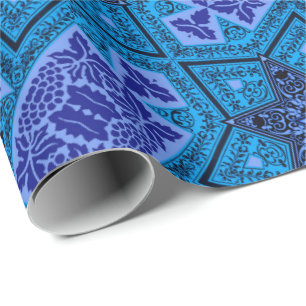 Magen Madhi Blau und Lila Geschenkpapier