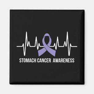 Magenkrebs-Bewusstsein Monat Periwinkle Ribbon H Magnet