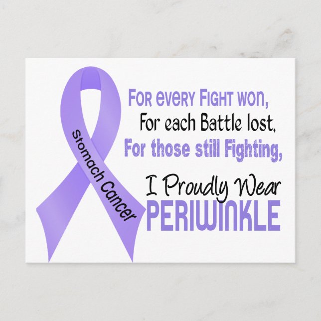 Magenkrebs Ich trage stolz Periwinkle 1 Postkarte (Vorderseite)