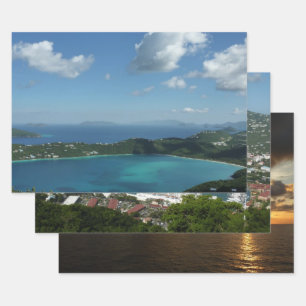 Magens Bay, St. Thomas Schöne Inselszene Geschenkpapier Set