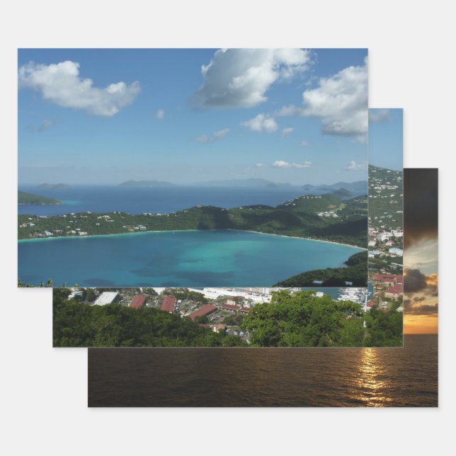 Magens Bay, St. Thomas Schöne Inselszene Geschenkpapier Set (Set)