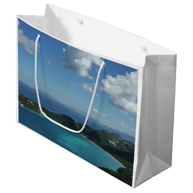 Magens Bay, St. Thomas Schöne Inselszene Große Geschenktüte (Vorderseite Schrägansicht)