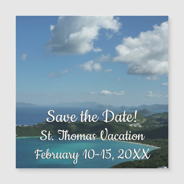Magens Bay, St. Thomas Schöne Inselszene Magnetkarte (Vorderseite)
