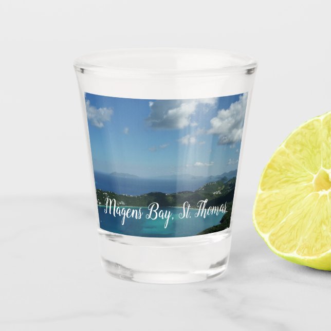 Magens Bay, St. Thomas Schöne Inselszene Schnapsglas (Vorderseite)