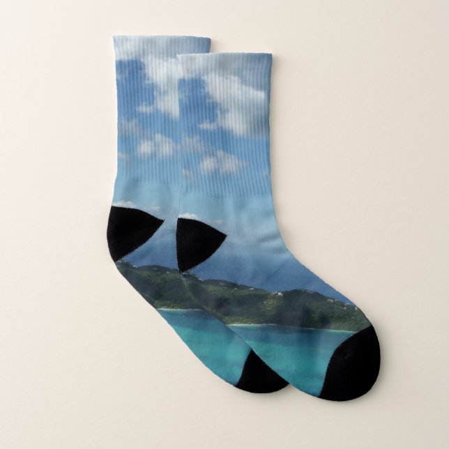 Magens Bay, St. Thomas Schöne Inselszene Socken (Paar)