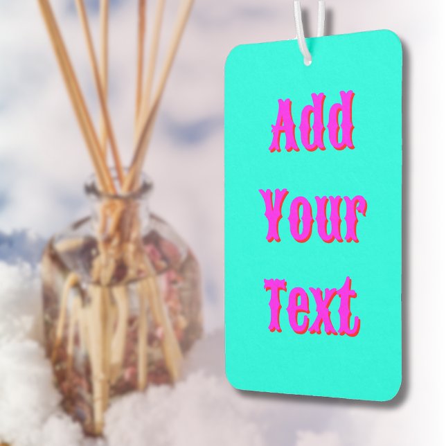 Magenta 3D Red Modern Name | Funny Neon Turquoise Autolufterfrischer (Von Creator hochgeladen)