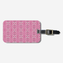 Magenta-Abstract-Blockdruck-Gepäckanhänger